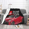 Toyota Gr Yaris - Gazoo Racing Red Red Blanket Dispaded Cama xadrez de roupas de cama de anime Cama