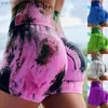 Yoga tenues courtes gymnase femme shorts de yoga tie dye workout fitness fitness shorts de motard