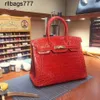 BK Designer läderväskor Handgjorda Emma Crocodile Mönster Business Rest Highend Atmosphere Bag Is OverizedXinjiang Tibet Special Chain