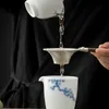 Écran de thé en soulagement en étain personnalisé avec manche de thé à thé fabrication de thé à la main Cérémonie de thé à la main