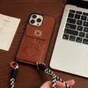 ケースCasetify Apple Luxury Designer Phone Case Designer iPhone Case 15 Pro Max 14 13 12バックカバーチタングレーリッチレザースリングカードパッケージケースのテクスチャ