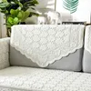 White Lace Sofa Cover, Stereo Flower Sofa Towel, Couch Cover for Armrest, Backrest Seat Cushion, DIY Home Furniture, 1 Pc