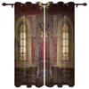 Patio Curtain Medieval Castle Palace Indoor Living Room Bedroom Kitchen Outdoor Drape For Porch Gazebo Pergola Canopy Beach
