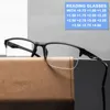 Lunettes à lecture carrée ultralime à demi-cadre Eyeglasse Proissie hommes femmes 0,25 0,5 0,75 1 1,25 1,5 1,75 2 2,25 2,5 2,75 3,0 240410