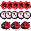 5pcs Ladybug Balloons Balões de folha de insetos de animais para o chá de bebê para chá de bebê