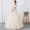 Robes de fête Light Champone Sweat Long Off épaule Lady Girl Femmes Princesse Princesse Brides Banquet Prom Dress Robe