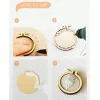 20pcs Lovely Mini Ring Embroidery Hoop Wooden Mini Cross Stitch Hoop for Frame Handmade Pendant Craft Favors 20mm 25mm