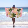 Temps d'été Green Leaf Beach serviette Hawaii Rectangle Microfibre Microfibre rapide Voyage à sec serviette de vitesse 70x150cm