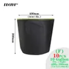 RBCFHI 10st GREENSIDE Black Fabric Pot Plant Pouch Root Container Planting Pot Container Trädgård Växtpåse med handtag