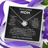 Hangende kettingen naar mijn liefhebbende moeder ketting met berichtkaart liefde knoop ketting ketting vierblad klaver eeuwige hart ketting verjaardag cadeau moeders dag 240410