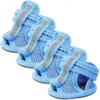 Abbigliamento per cani 4pcs sandali scarpe estive in rete traspirante per forniture per cuccioli (4x5cm blu)