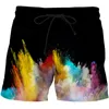 Men's Shorts 2024 Short Pants Speckled Tie Dye Pattern 3D Print Casual Streetwear Board Fashion Sportswear Beach Male