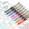 8 couleurs Ink Straight Liquid Gel Pen Set Colorful Liquid Roller Pen 0,5 mm Strates de roller.