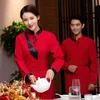 Saut-goûts à manches longues Restaurant chinois Hot Pot Shop Work Uniforms Automne et Hotel Work Work Clothes Chef Jacket