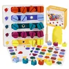 Barn montessori skruvförare brädet trä leksaker grundläggande färdigheter lärande färg form sortering matchning spel pedagogisk kognitiv leksak