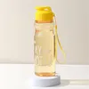 Bouteilles d'eau 650 ml extérieurs sport transparent en plastique de grande capacité