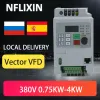 NFLIXIN VFD 380V 2,2KW/4KW/5,5 kW/7,5 kW/11kW/15kW för variabel frekvensdrivning 3 -fashastighetskontroller invertermotor VFD
