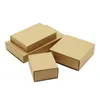 20/50st Vintage Kraft Paper Candy Box Drawer Design Party Favor Boxes Craft Paper Box Diy Wedding Packaging Present