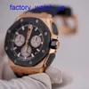 Hot AP Wrist Watch Men's Watch Royal Oak 26420ro Black Disc Chronograph Rose Gold Watch Automatic Mécanique Swiss Luxur Luxury Sports Sports Watch Full Diamètre 43 mm