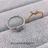 Anéis de designer de primeira classe para feminino Tifância de nó de nó feminino Versão Luz de luxo leve e de alto senso Sense Ring Ring Ring Alta versão original 1: 1 com logotipo real