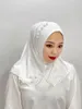 Etniska kläder Islamiska Tassel Hijab Abaya Täräckade Solid Women's Abayas Turbans For Women Scarf Muslim Bag Instant Shawl Turkiet