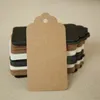 Kraft Gift Tags Sacloped Edge Wedding Party Paper Carte Paper Tag Festival Remarque DIY Blank Price Label Hang Tag 50pcs / Lot avec corde 5m