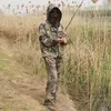 Eau de pêche anti-moustique Bionic Camouflage Anti-Mosquito Vêtements de chasse Ghillie costumes hommes pêcheurs de pêche pantalon de veste camouflage