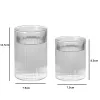 2-8pcs japonês listrado resistente ao calor Copo de vidro de água transparente Canecas de chá doméstico Drink de vinho suco de café com leite de leite quente