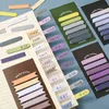 120 ark/pack gradient färg klibbig anteckningsstygn anteckningsblockar söta memo pad diy kawaii stationer studentdagbok leveranser