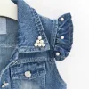 1-8t colete de bebê jeans jeans jeans casuais roupas infantis roupas primavera outono bebe roupas de crianças coletes disseram tampos