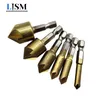 6st 6/8/9/12/16/19mm HSS CounterSink Borr Bit Set för trämetall Quick Change Drill Bit Tool Hex Chamfer Drill Tool Set