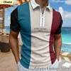 Herren Polos Sommer Polo-Shirt Männer Kurzarm Turndown Collar Reißverschluss hochwertiges Geschäft atmungsablöser Tops