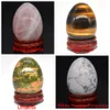 30x40 mm Pâques en forme d'oeuf Stone Natural Healing Crystal Kegel Massage Accessoire Minerale Reiki Gemstone Artist Figures Home Decor