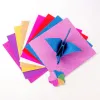 20pcs / set carré papier d'origami Side simple brillant pliage des papiers de couleur unie