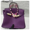 Leder BK Designer Handtaschen Litschi Mustertasche 2024 modische lila obere Schicht Cowhide Womens Bag Mund Lock Tasche