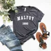 Malfoy1980 T-shirt Magic Movie Inspired Wizard World Shirt Vintage Magic Wizard School Tees Women Draco Malfoy koszulki