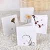 5pcs/paket yaratıcı klasik Çin tebrik kartı beyaz mesaj diy katlanır doğum günü Noel Yılbaşı Blessing Card