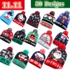 NYA 50 DESIGNER LED JUL HATS beanie Nytt år stickat belysning varm hatt julgran snögubbe barn vuxna hatt