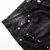 Pantaloni da donna 2024 jeans di marca viola con buchi di strada da inchiostro spruzzato inchiostro in difficoltà di moda invalidata e sottile