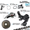 SHIMANO Tourney 3x6 3x7 Speed GroupSet Inclua SL-TX50 Shifter RD-TY300 TRANSELHEUR DEERILUR traseiro MF-TZ500 Corrente de roda dentada CN-HG71