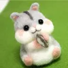 Non-Finished Wool Felt Needle Poked Kitting DIY Cute Animal Dog Panda Rabbit Wool Felting Package Handmade Pets Toy Doll Decor