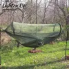 Hammocks Lightweight camping hammock with mosquito net automatic quick opening nylon hammock used for outdoor mosquito proof hammockQ