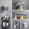 Gungrau Badezimmerzubehör Set Aluminium Badetuch Rack Eckschütze Robe Haken Badezimmer Hardware