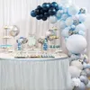 Tutu tule tafel rok blauw tafelkleed bruiloft feest baby douchefeestje thuis decor roze tafel plinten verjaardag banket