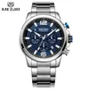 Montre-bracelets Megir Business Luxury Montres Men Top Brand Brand en acier inoxydable Afficier Luminal Sports Chronograph Quartz Wristwatch Male 2156