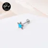 G23 titanium oreille cartilage ongle filet interne soudé à cinq points étoiles titanium perçage cadeau de pote d'oreille de lady