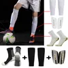 Set Hight Elasticity Soccer Shin Guard Eleve Взрослые дети против скольжения футбольные колодки поддержка ноги