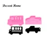 DY0561 Glanzende auto Siliconen schimmelwagen en boomschimmel Epoxyharsmallen voor DIY Keychain Sieraden Maakgereedschap