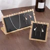 Collier de bijoux en bambou solide Bracelet Bracelet Bracelet Bracelet Board Organizer Board Plateau de vitrine de chevalet