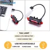 Luce coda di bici USB USB Plorigiti per biciclette ricaricabili LAD LAMPAGGIO SU ELE ACCESSORI BIKE FACILE da installare per la sicurezza del ciclismo